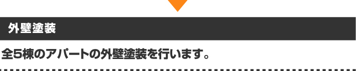 アパートの外壁塗装を行います