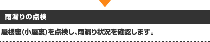 雨漏りの点検